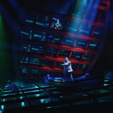 John Gallagher Jr. and the Company of SWEPT AWAY. Photo by Emilio Madrid | MUSICAL TODAY