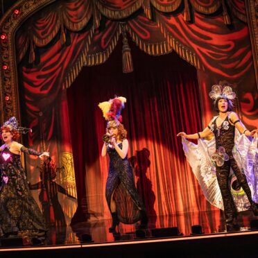 7187– Beth Leavel Bernadette Peters Joanna Riding perform You Gotta Get a Gimmick in Stephen Sondheims Old Friends. Matthew Murphy | MUSICAL TODAY