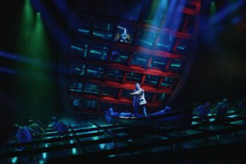 John Gallagher Jr. and the Company of SWEPT AWAY. Photo by Emilio Madrid | MUSICAL TODAY