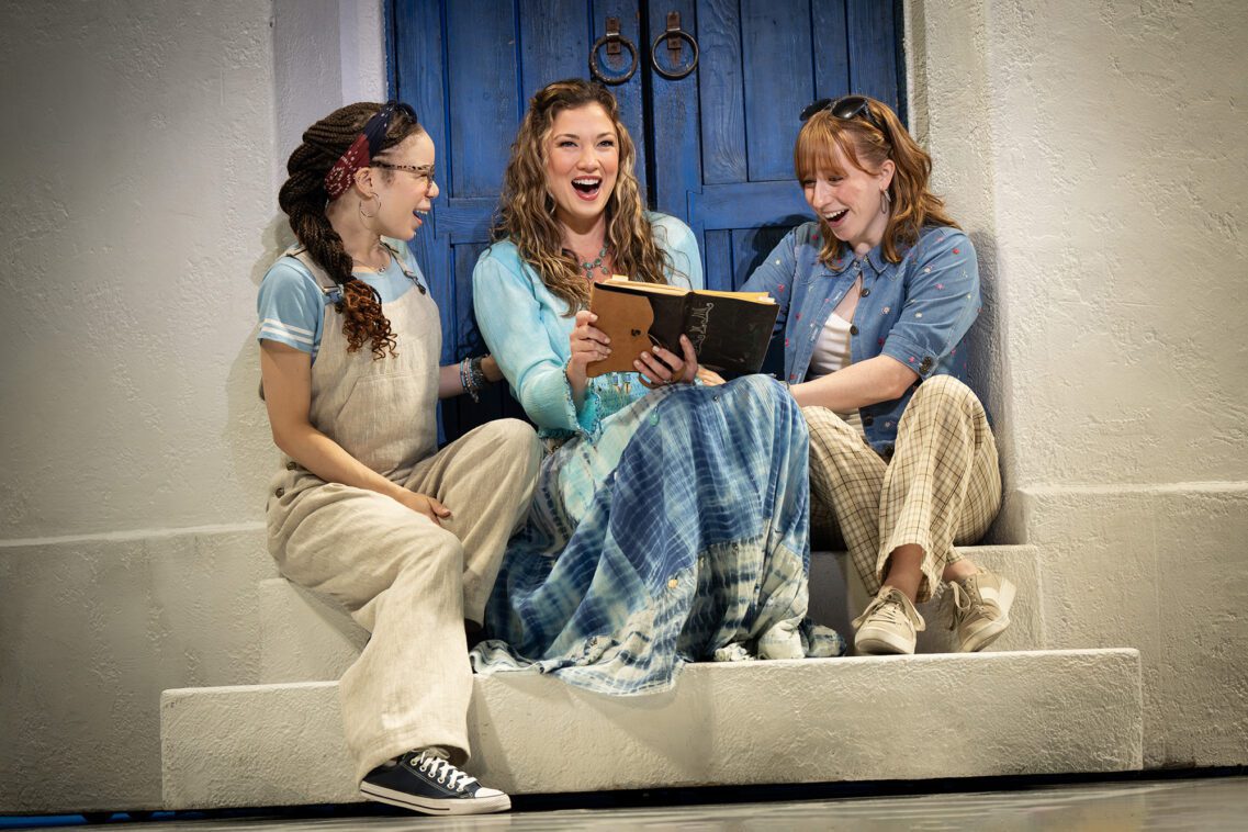 Mamma Mia! 5 1. l. to r. Lena Owens Amy Weaver and Haley Wright photo by Joan Marcus | MUSICAL TODAY