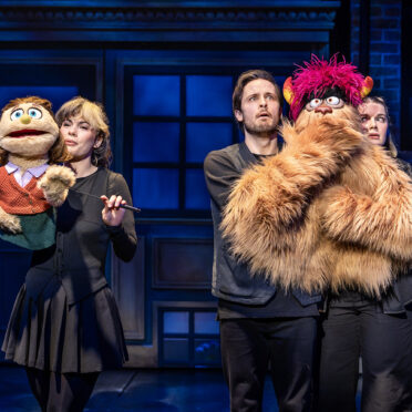 AVENUE Q. Emily Benjamin Kate Monster Charlie McCullagh and Meg Hateley Trekkie Monster. Photo by Matt Crockett | MUSICAL TODAY